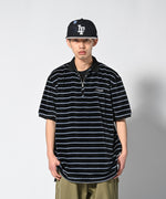 LFYT HALF ZIP VELOUR S/S BIG SHIRT LS230205