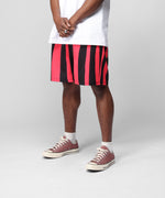 LFYT DISTORTED STRIPE MESH SHORTS LS231306