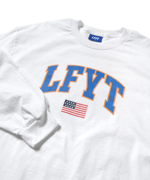 LFYT OLD GLORY ARCH LOGO L/S TEE LS220103 WHITE