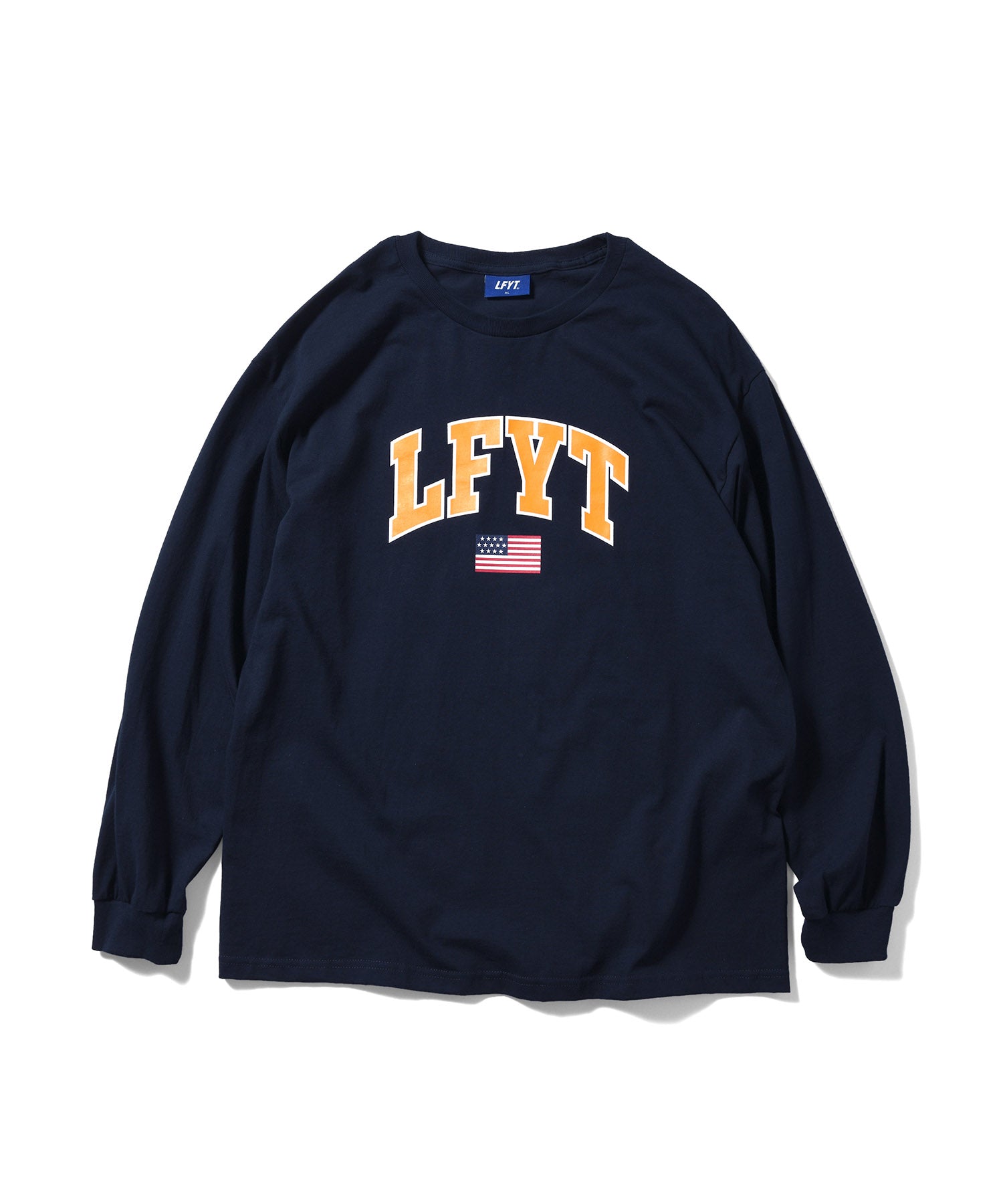 LFYT OLD GLORY ARCH LOGO L/S TEE LS220103 NAVY