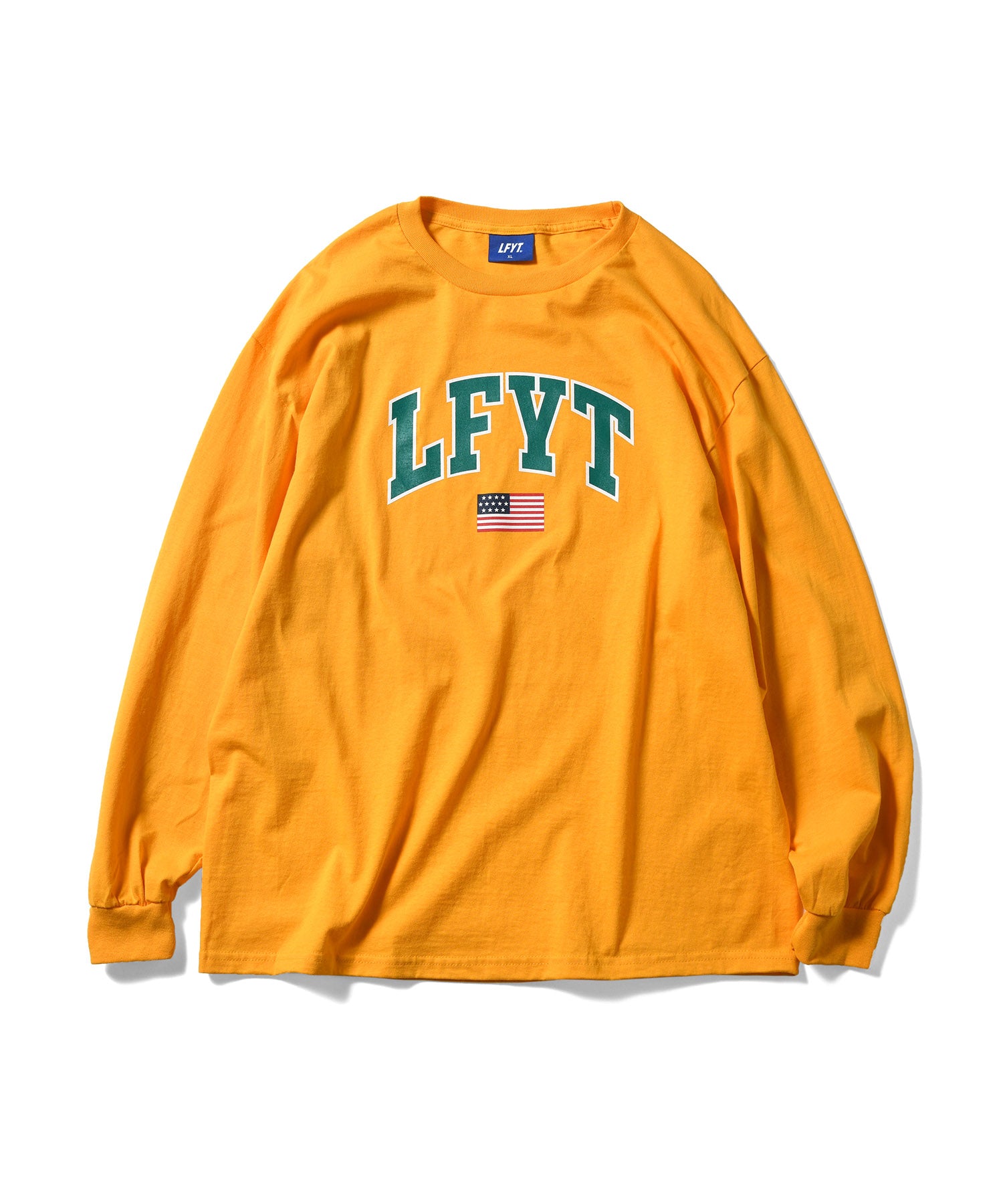 LFYT OLD GLORY ARCH LOGO L/S TEE LS220103 YELLOW