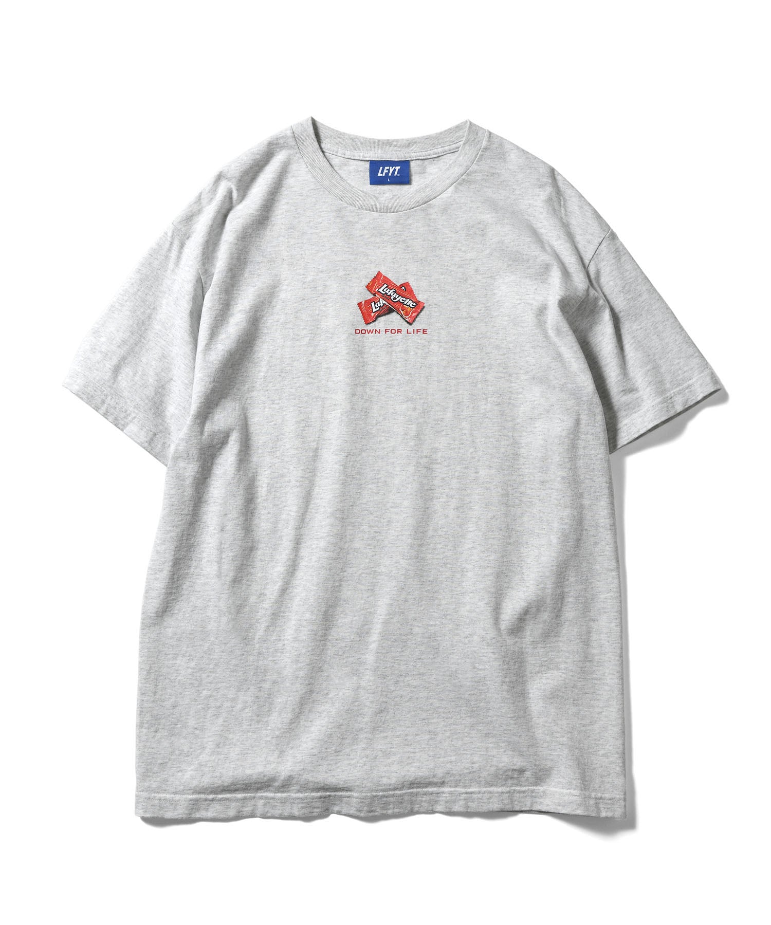 DOWN FOR LIFE TEE LS220106 ASH