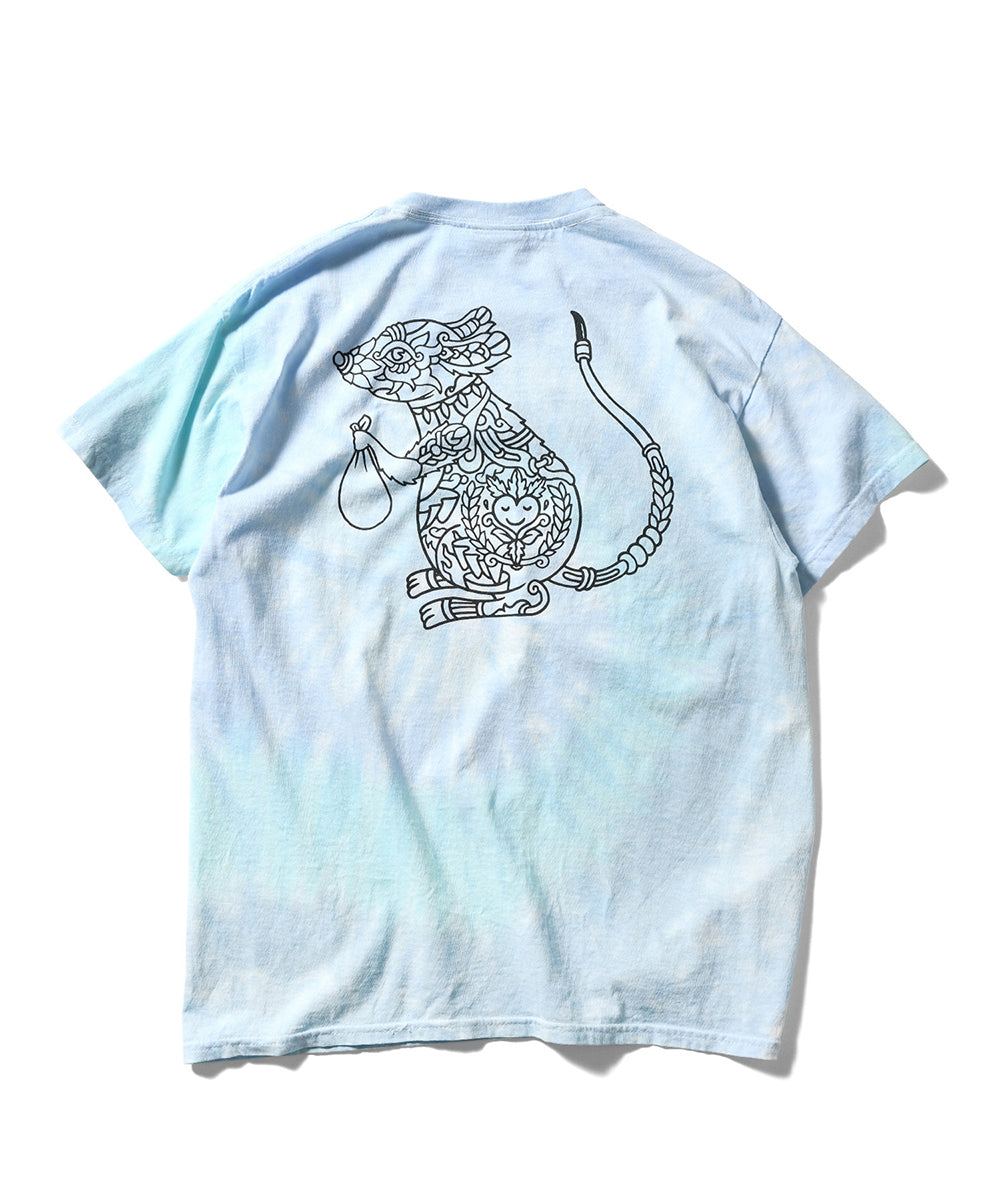 LFYT × FRITILLDEA …AND KINDNESS TO ALL TIE DYED TEE LS220116 BLUE
