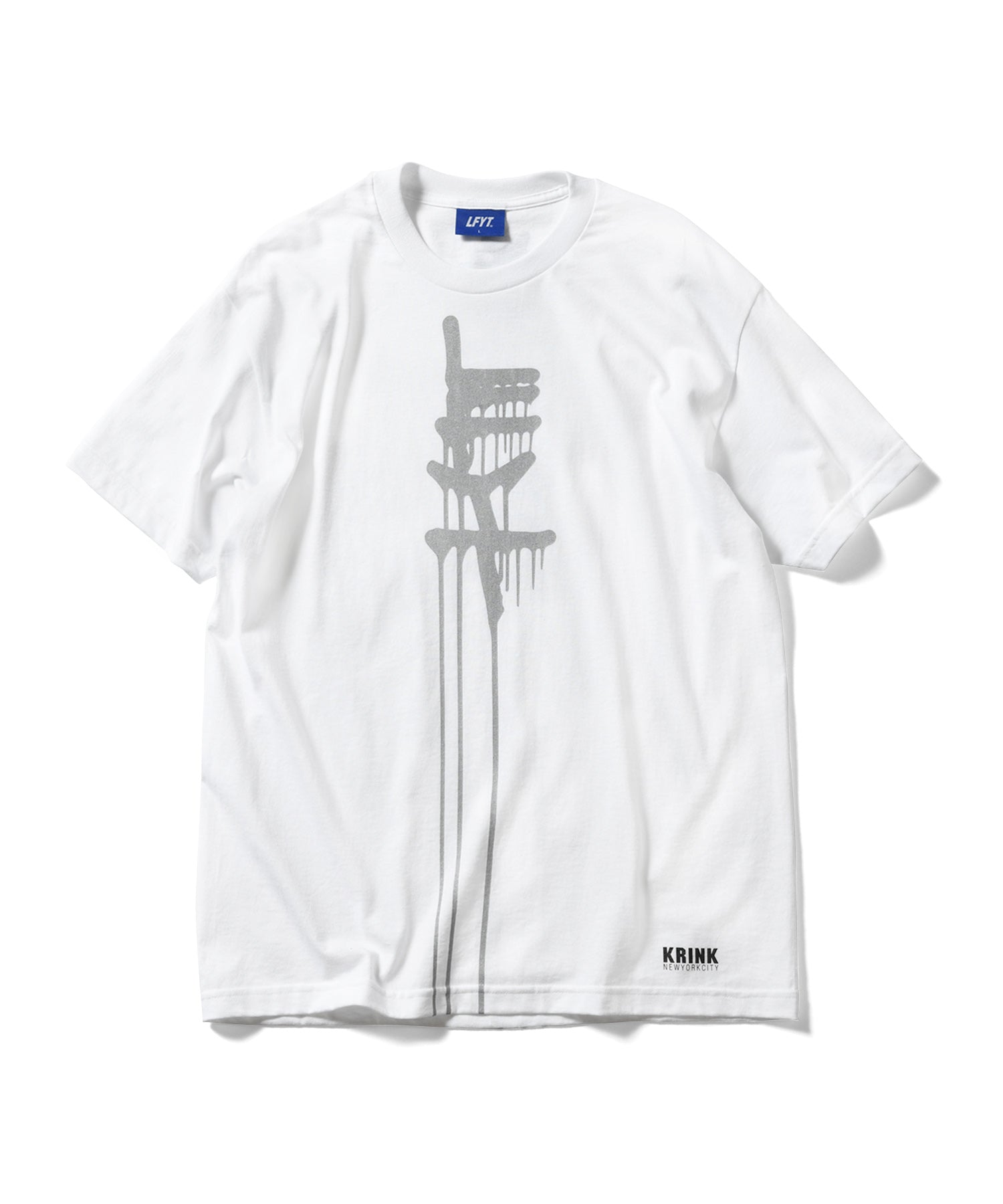 LFYT × KRINK REFLECTOR TAGGING LOGO TEE LS220126 WHITE