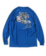 LFYT CHROME WHEELS L/S TEE LA220101 BLUE