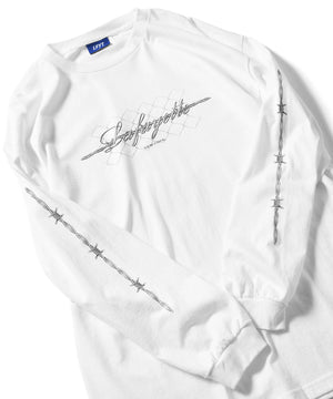 LFYT BARBED WIRE L/S TEE LA220112 WHITE