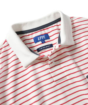LFYT OLD GLORY ARCH LOGO STRIPED POLO SHIRT LS220301 RED