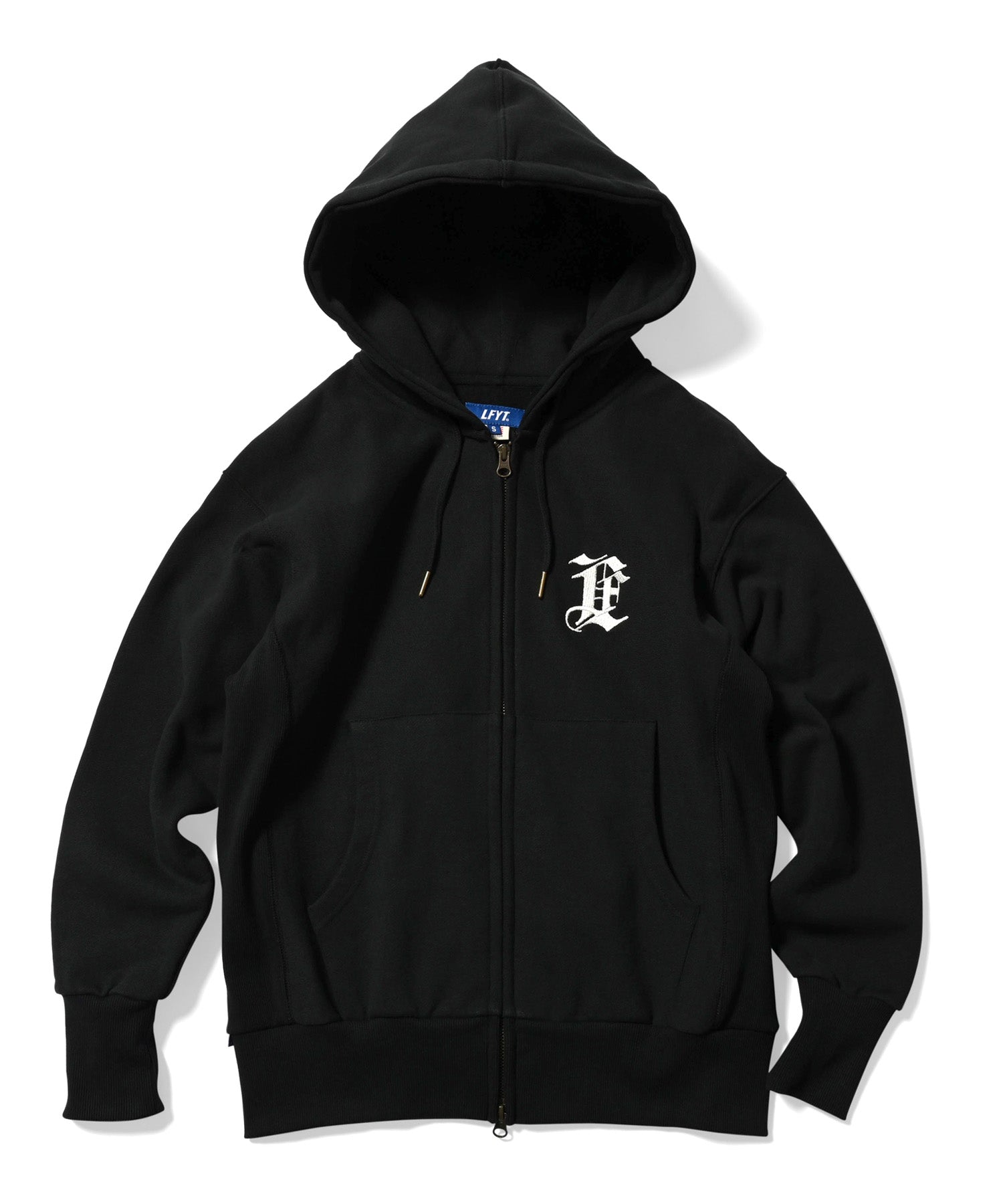 LFYT/OUTLINE LOGO ALLOVER HOODED SWEATパーカー/L/コットン/BLK ...