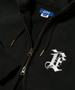 LFYT MONOGRAM LF LOGO US COTTON FULL ZIP HOODIE LA220509 BLACK