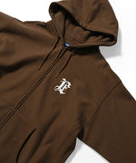 LFYT MONOGRAM LF LOGO US COTTON FULL ZIP HOODIE LA220509 BROWN