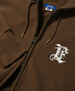 LFYT MONOGRAM LF LOGO US COTTON FULL ZIP HOODIE LA220509 BROWN