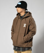 LFYT MONOGRAM LF LOGO US COTTON FULL ZIP HOODIE LA220509 BROWN