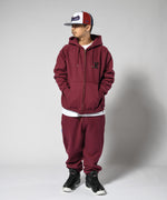 LFYT MONOGRAM LF LOGO US COTTON FULL ZIP HOODIE LA220509 BURGUNDY