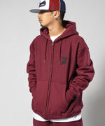 LFYT MONOGRAM LF LOGO US COTTON FULL ZIP HOODIE LA220509 BURGUNDY