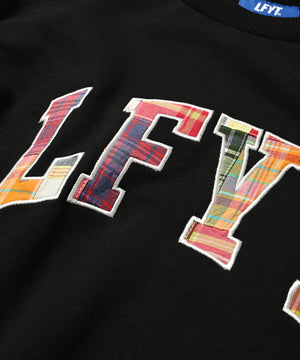 LFYT 拼布拱形標誌圓領衫 LA220701 黑色