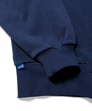 LFYT 2 色拱形標誌美棉圓領毛衣 LA220708 海軍藍