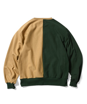 LFYT 2 色拱形標誌美棉圓領毛衣 LA220708 綠色