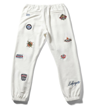 LFYT ALLOVER CHAMPION EMBLEM SWEAT PANTS LA221206 WHITE