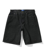 5 POCKET WASHED DENIM SHORTS BAGGIE FIT LS221304 BLACK