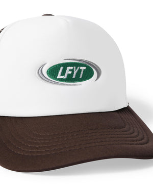 LFYT OVAL LOGO TRUCKER MESH CAP LA221401 BROWN