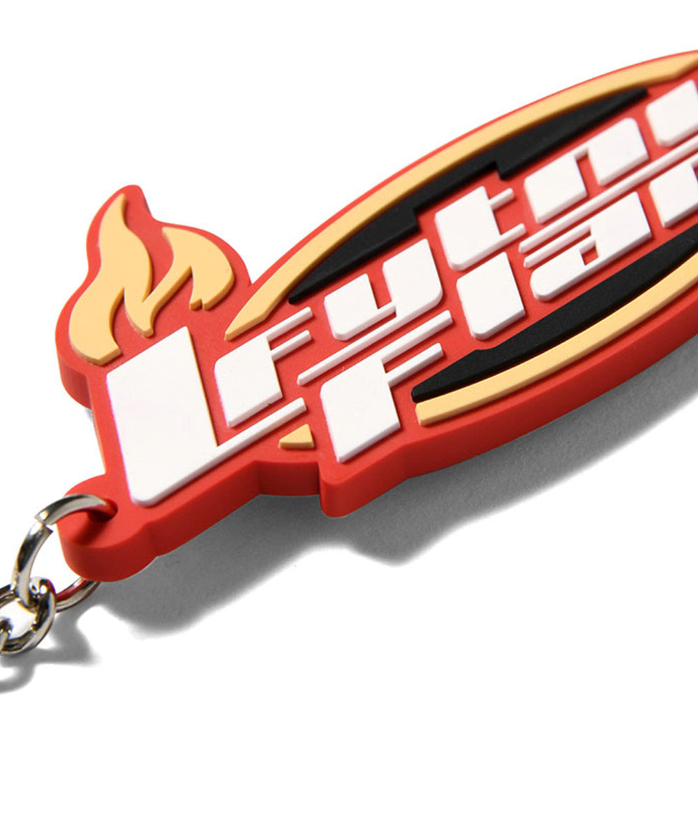 LFYT FLAME LOGO RUBBER KEY CHAIN LS221801 RED