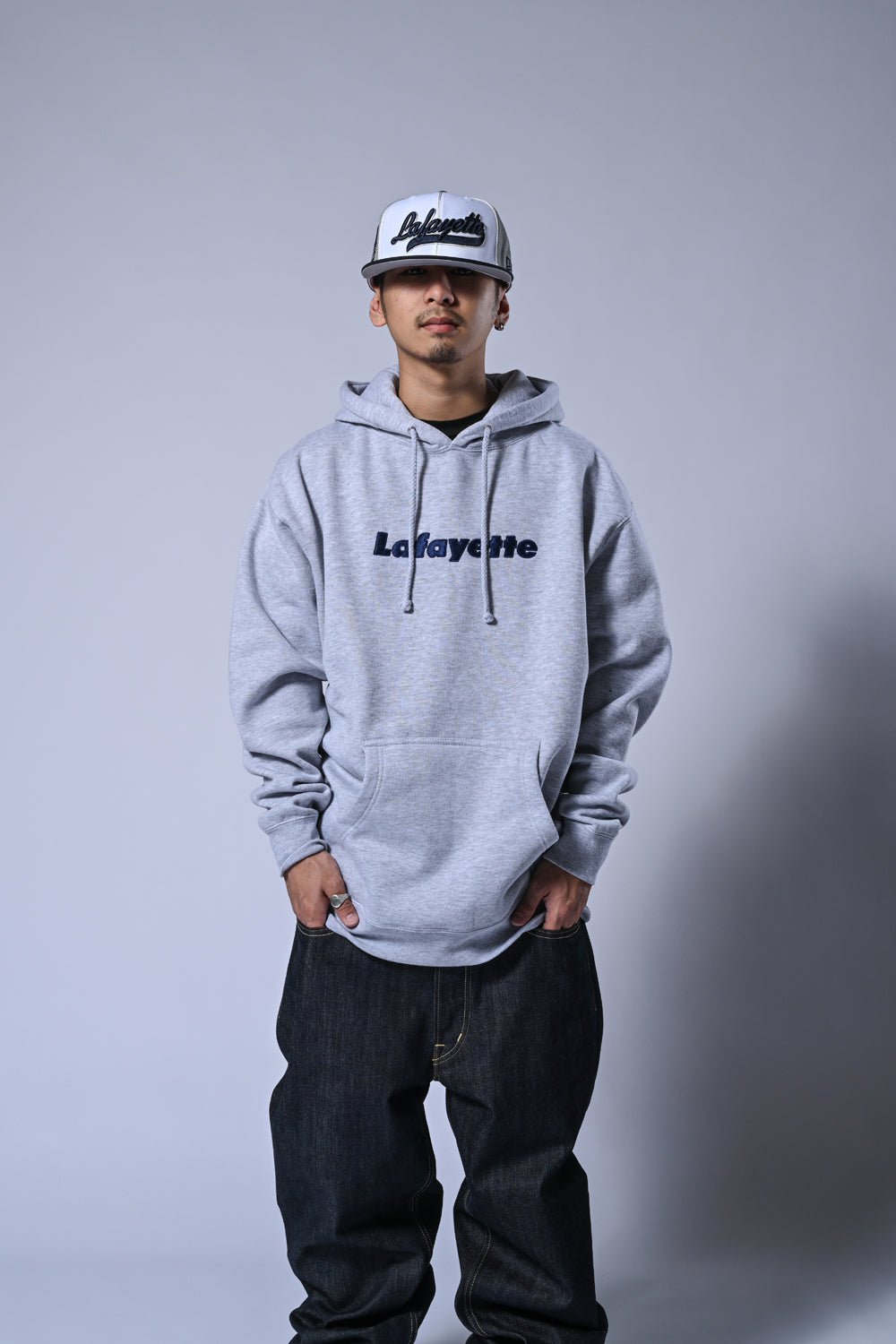 LFYT Lafayette LOGO HOODIE HEATHER GRAY×NAVY LE22 The Classic
