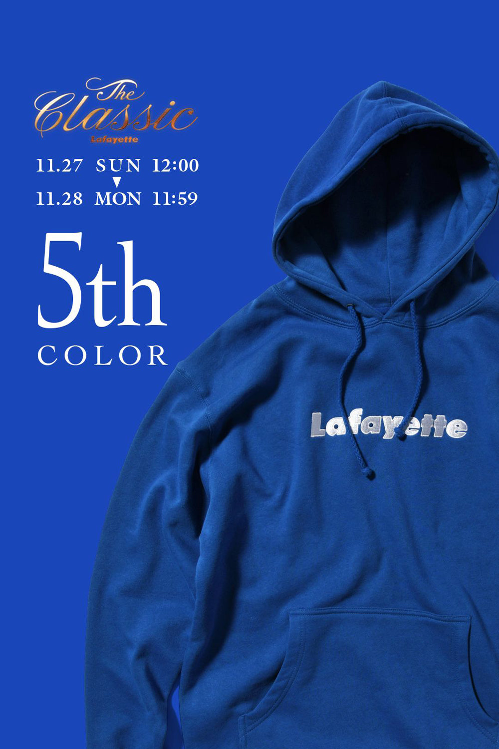 LFYT Lafayette LOGO HOODIE ROYAL×WHITE LE22 The Classic