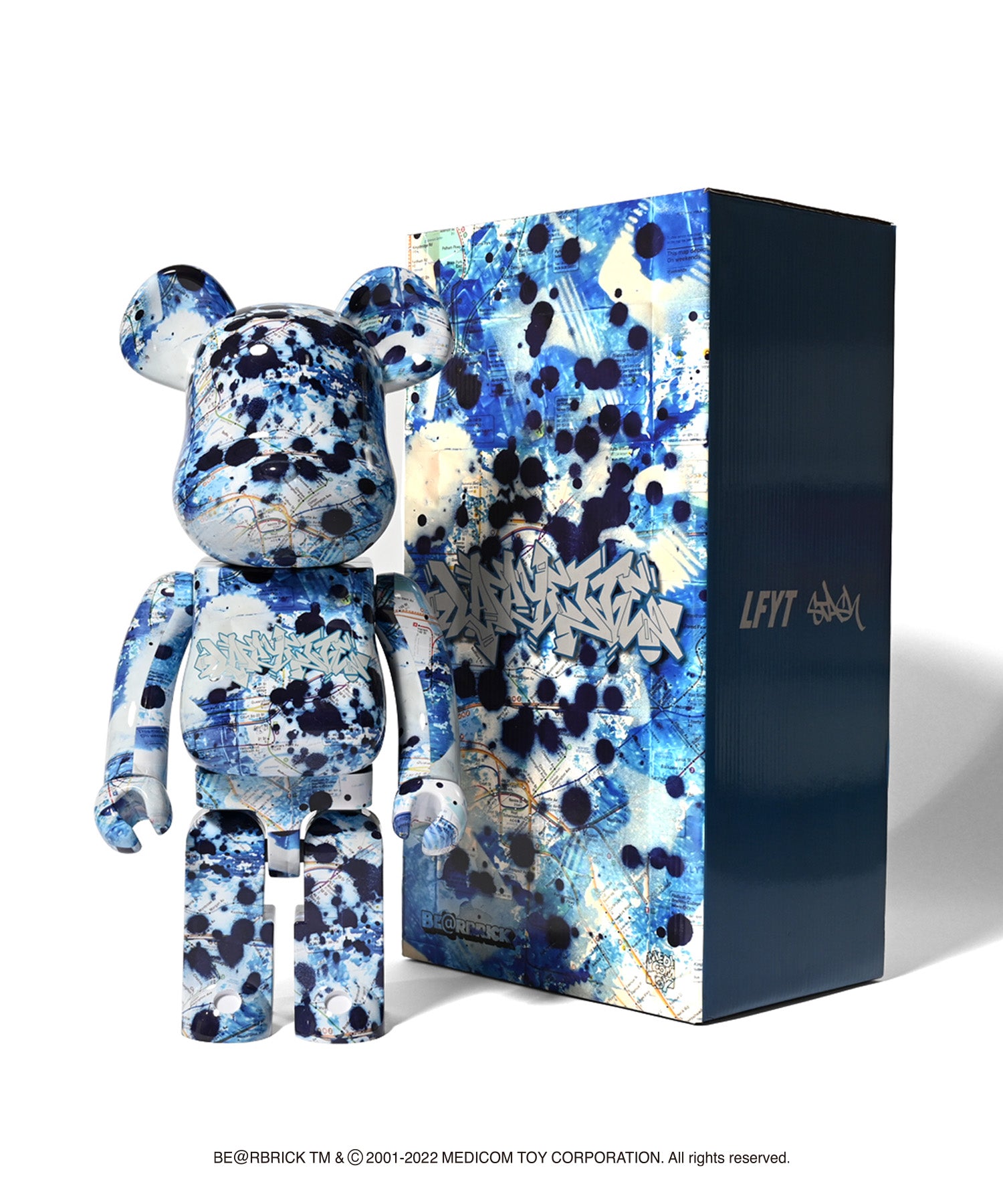 LFYT × STASH BE@RBRICK 1000% LE222304 BLUE