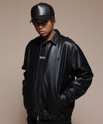 LFYT MONOGRAM LF LOGO LAMB LEATHER JACKET LA221015 BLACK