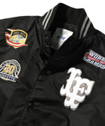 LFYT ALL OVER EMBLEM SATIN VARSITY JACKET LS231001