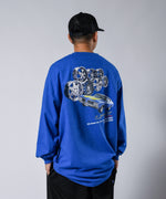 LFYT CHROME WHEELS L/S TEE LA220101 BLUE