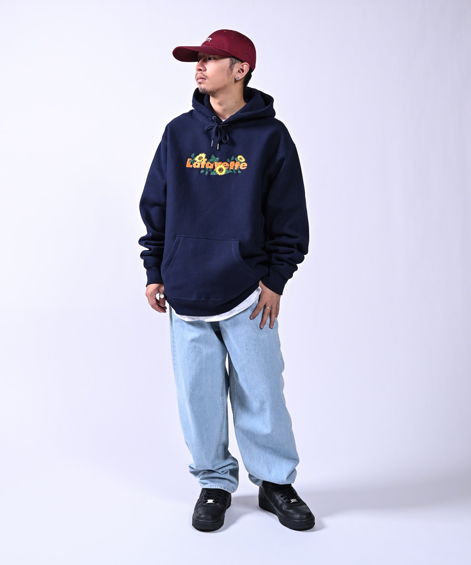 LFYT Lafayette Sunflower Logo Hoodie NAVY LE22