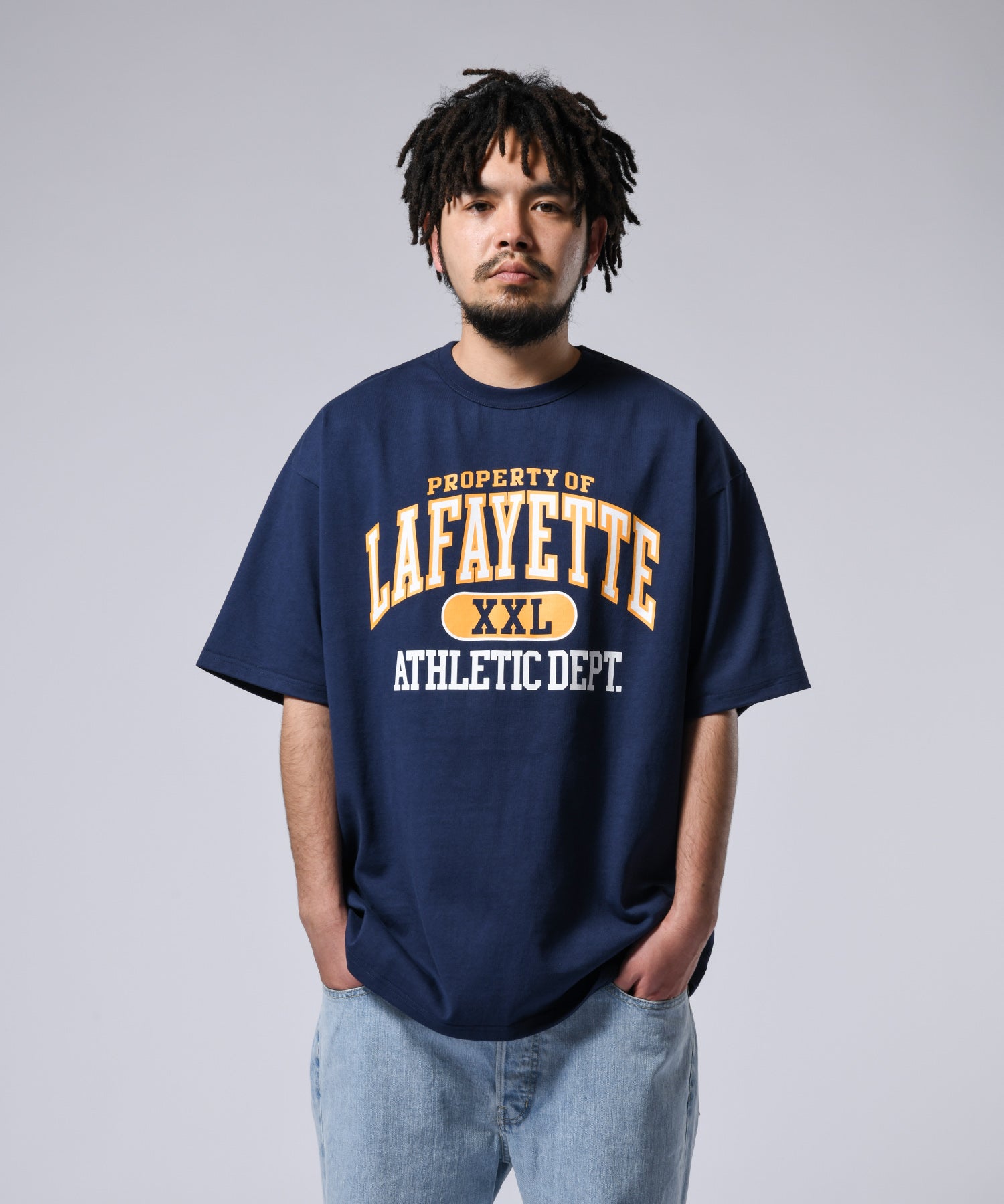 BIG SILHOUETTE LAFAYETTE PROPERTY COLLEGE TEE LS220109 NAVY