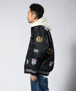 LFYT ALL OVER EMBLEM SATIN VARSITY JACKET LS231001